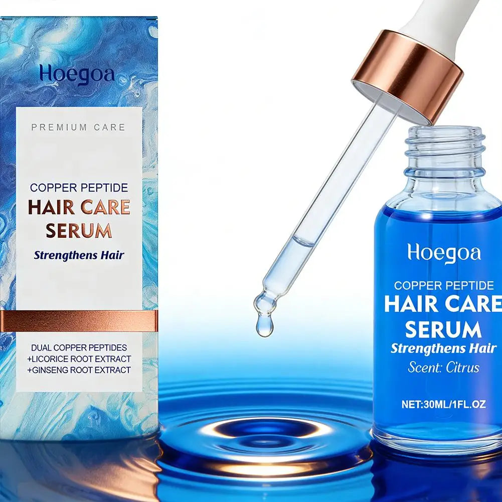 Hair Care Serum Blue Copper Peptide Serum Treatment Damaged Hair Repair Copper Peptide Hair Scalp Care Essence Products Peaceful Pleasures Health and Wellness