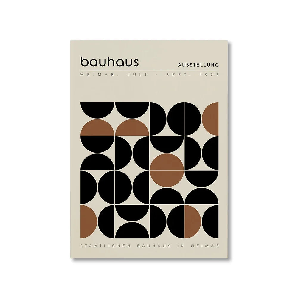 Modern Abstraction Wall Art Poster Prints Bauhaus Geometric Buildings Canvas Painting Picture for Bathroom Room Home Decor Peaceful Pleasures Health and Wellness 5 35x45cm