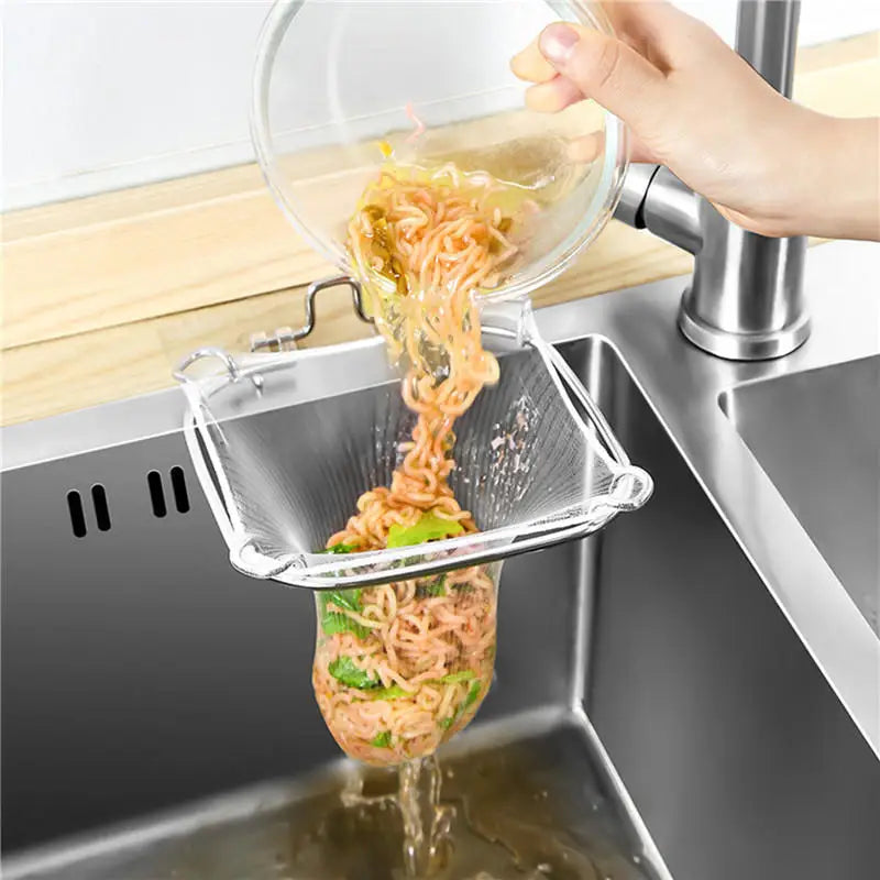 Kitchen Sink Filter Screen Drain Rack Stainless Steel Hanging Mesh Vegetable Washing Special Leftover Soup Water Filter Screen Peaceful Pleasures Health and Wellness