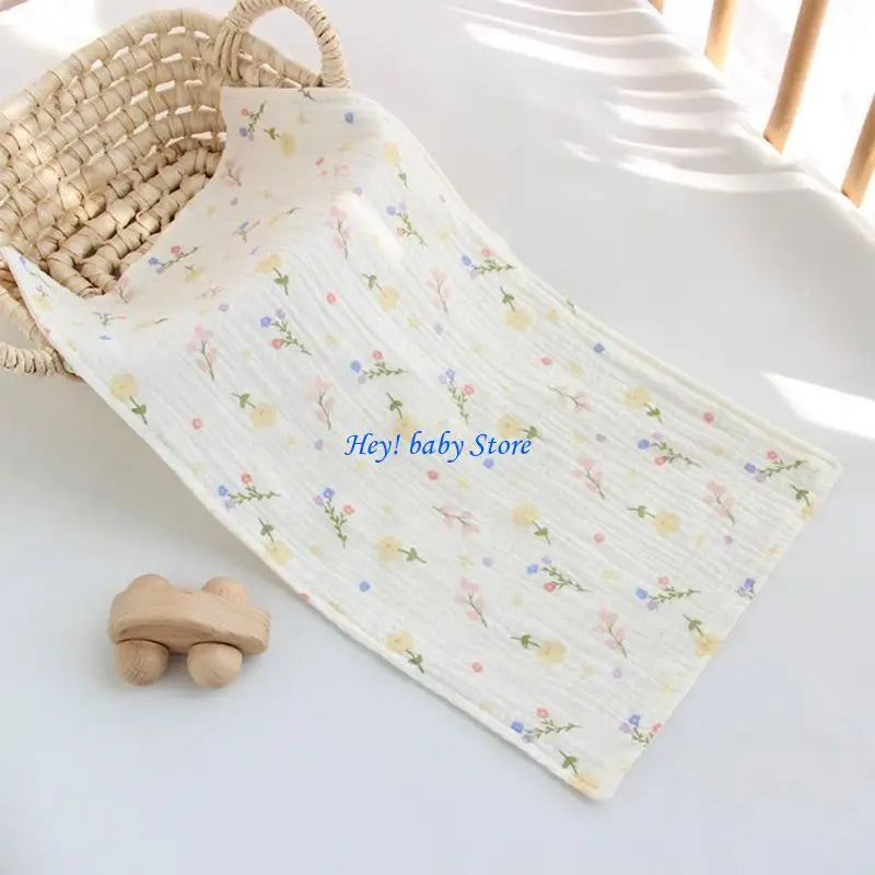 Baby Cotton Burp Cloth | 4-Layer Drool Bib & Face Towel