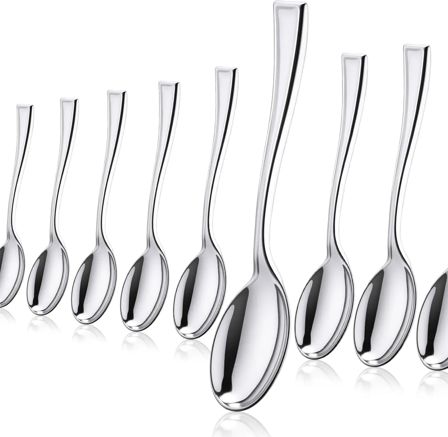 Plastic Mini Spoons 4 Inches Plastic Desserts Spoons Heavy Duty Disposable Spoons Perfect for Coffee Cake Appetizer Peaceful Pleasures Health and Wellness Silver 25PCS