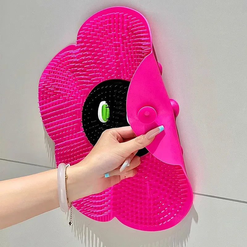 Flower Silicone Foot Scrub Mat – Non-Slip Shower Massage Pad