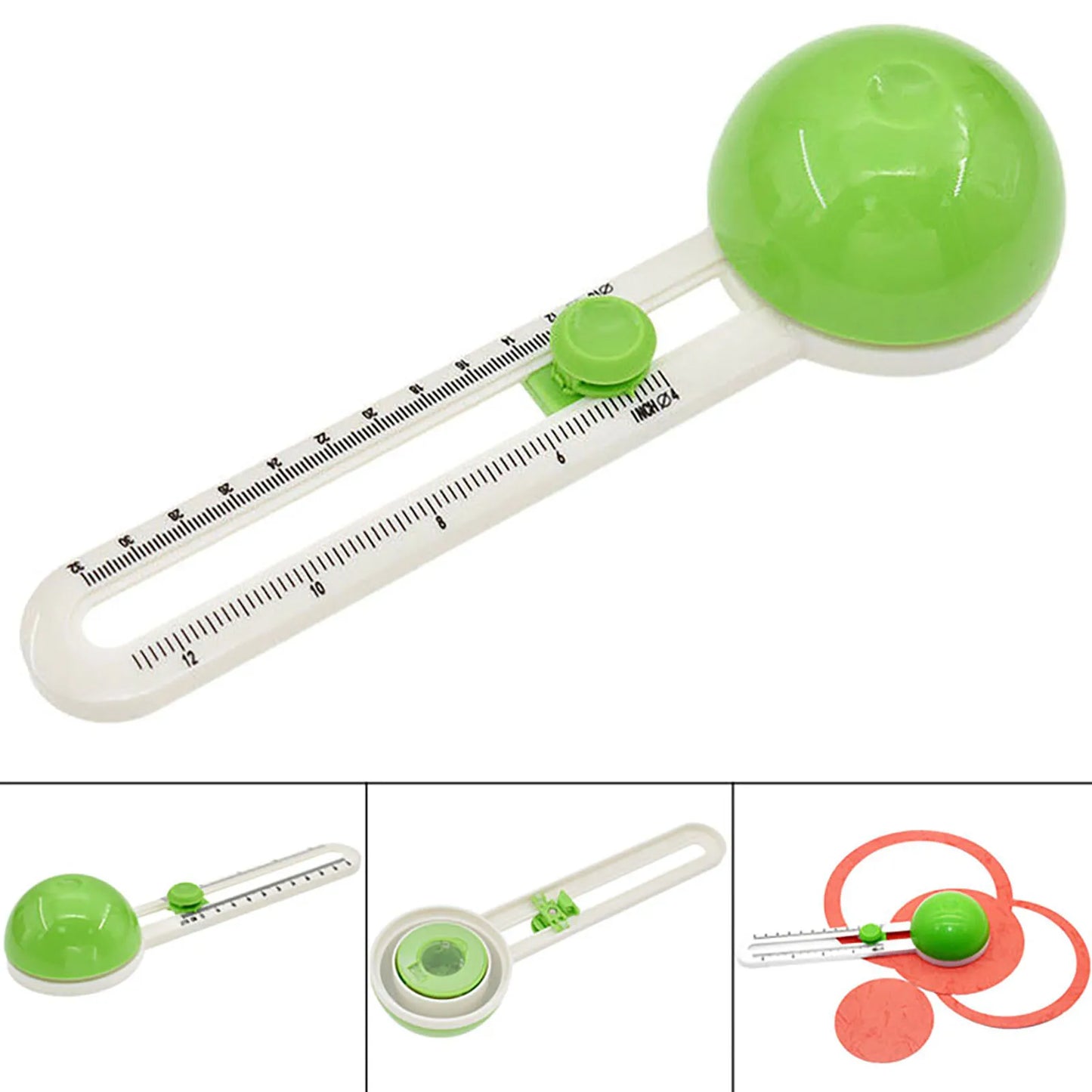 Portable Circle Paper Cutter Multifunctional Scrapbooking DIY 360 Rotary Craft Cutting Tools for Home Study Offices Peaceful Pleasures Health and Wellness