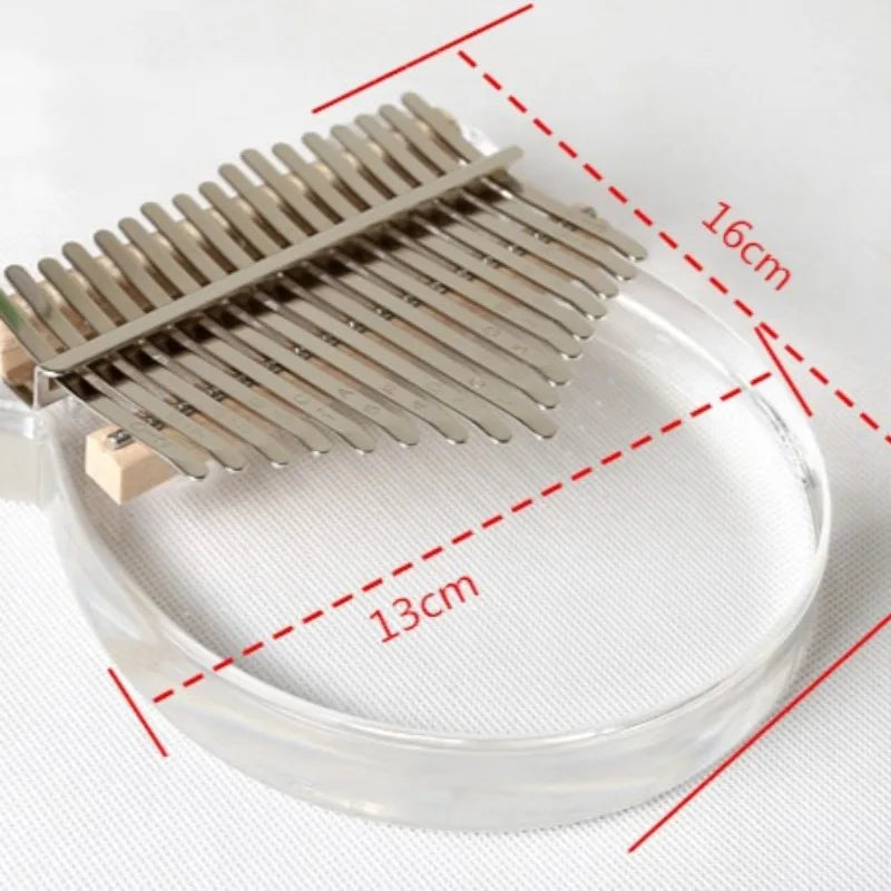 Crystal Thumb Piano Transparent Kalimba Acrylic Plate 17-tone Finger