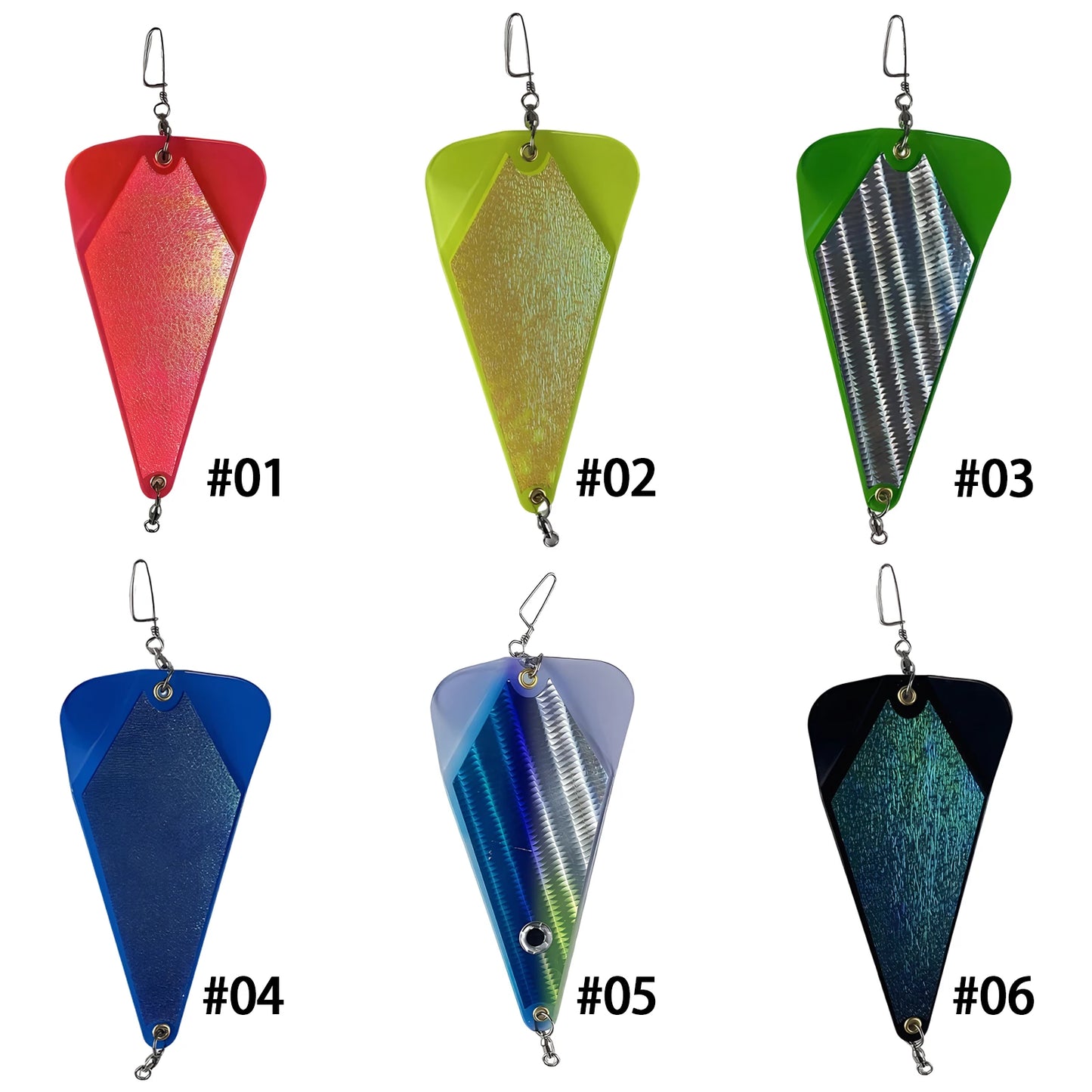 Triangle Trolling Tackle Flasher UV Double-sided Reflective Sea Fishing Bait for Sea Fishing Luminous Lure Boat Accessory Peaceful Pleasures Health and Wellness