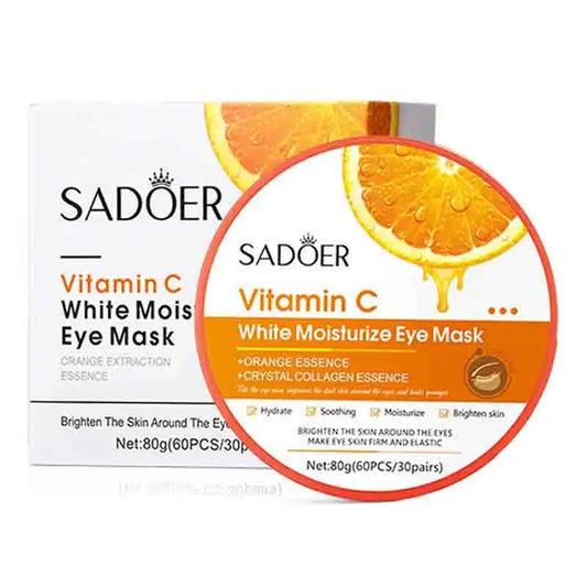 SADOER Vitamin C Collagen Eye Mask 60pcs – Dark Circles Collagen Eye Patches Peaceful Pleasures Health and Wellness Default Title