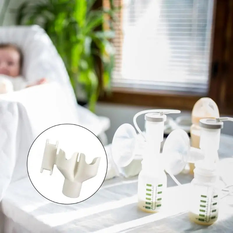 Breast Pump Double Bottle Holder with Hose Storage & Nonslip Base