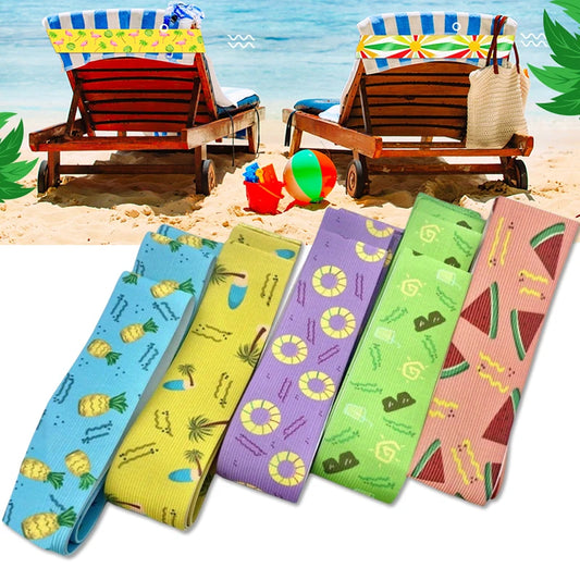 5-Pack Elastic Towel Bands for Beach & Cruise Chairs Beach Chair Accessory Peaceful Pleasures Health and Wellness