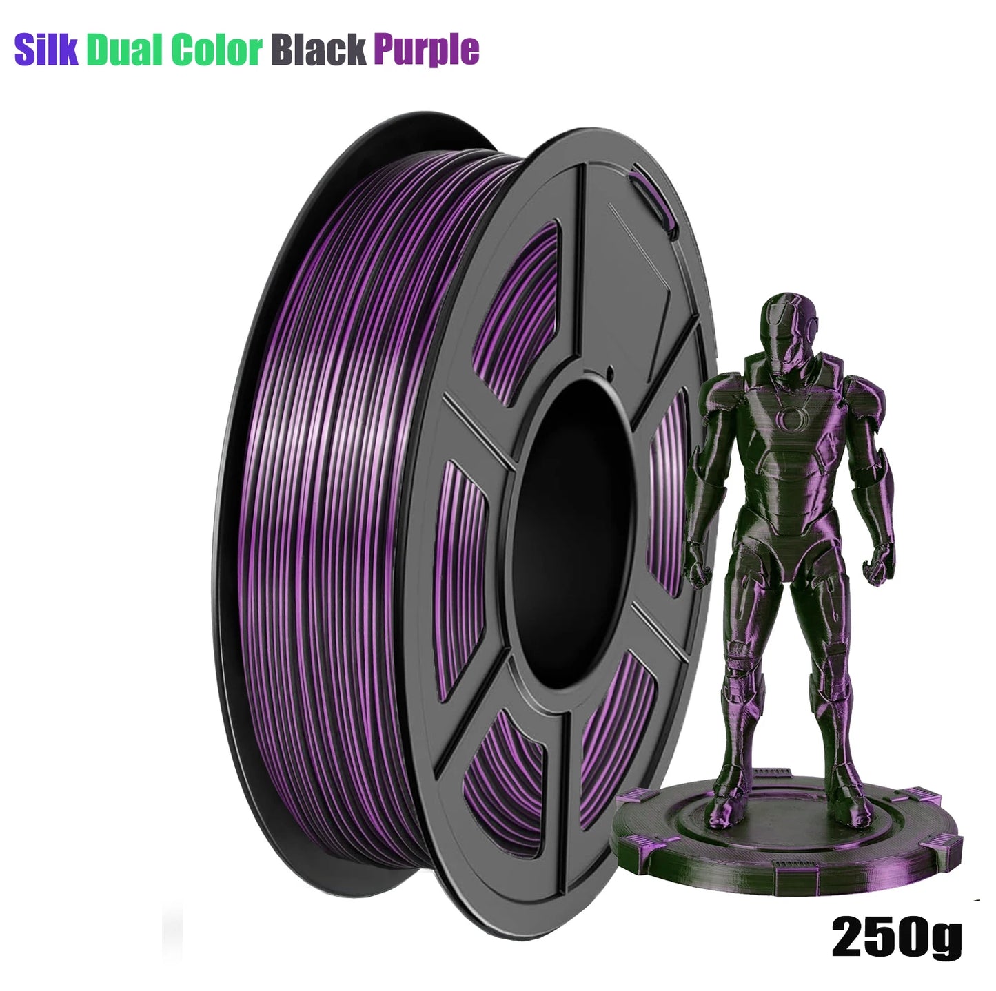 Silk Dual Color PLA Filament 1.75mm Bicolor Two-Tone 3D Print