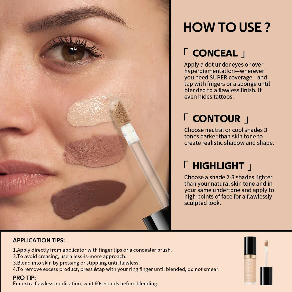 ibcccndc Super Coverage Concealer – Oil-Free Long-Wear Matte