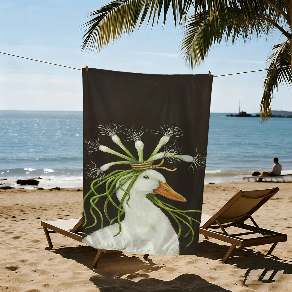 Quick-Dry Animal Print Beach Towel | Soft Microfiber Pool Towel Quick-Dry Beach Towel Peaceful Pleasures Health and Wellness