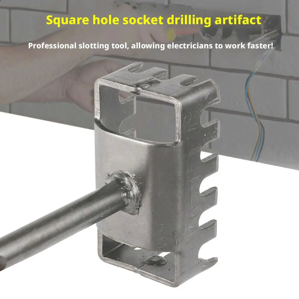 86Line Square Hole Cutter Electric Hammer Wall Square Hole Puncher for Electric Box Manganese Steel Fast Wall Slotting Cutter Peaceful Pleasures Health and Wellness