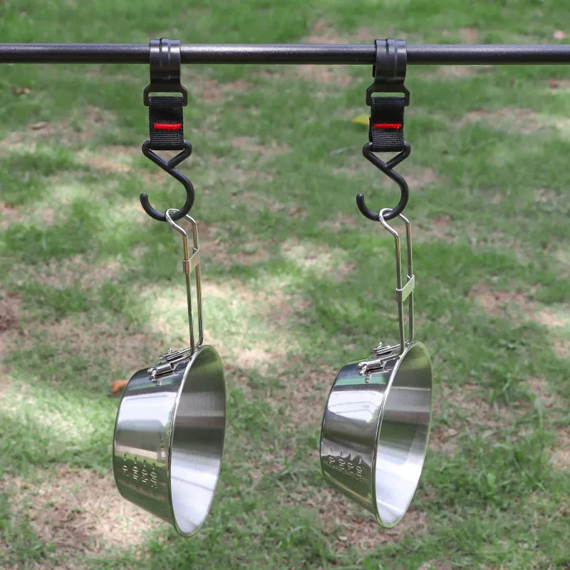 304 Stainless Steel Folding Camping Bowl & Portable Mug Camping Bowl & Mug Peaceful Pleasures Health and Wellness