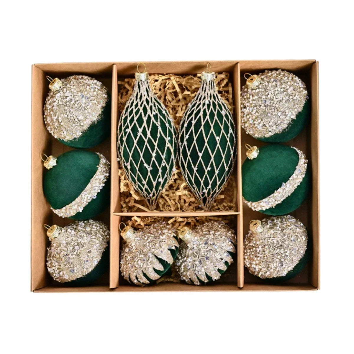 Christmas Ball Ornaments 10-Pack | 8cm Red & Green Holiday
