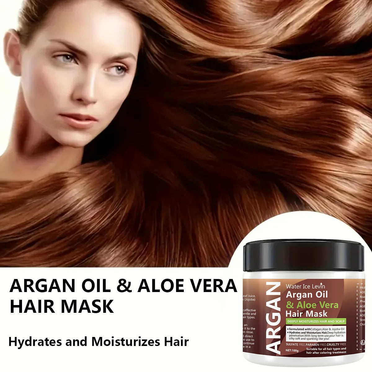 Argan Oil & Aloe Vera Keratin Hair Mask – Smooth & Moisturize