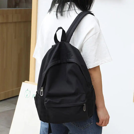 Fashion Backpacks for Women Knapsack Solid Color Student Casual Large Capacity School Rucksacks Ladies Shoulder Backpack Peaceful Pleasures Health and Wellness