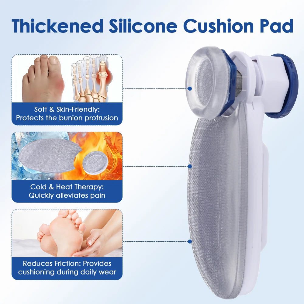 Dial Adjustable Bunion Corrector with Cold Therapy Gel Pad 24h Wear Hallux Valgus Brace Orthopedic Toe Straightener for Walking Peaceful Pleasures Health and Wellness