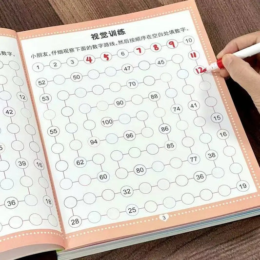 Preschool Visual Perception Activity Book 46 Pages Magic Number Peaceful Pleasures Health and Wellness