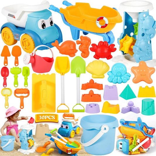Kids Beach Sand Toys Set – Bucket, Shovel & Rake | SONGYI Beach Sand Toy Set Peaceful Pleasures Health and Wellness