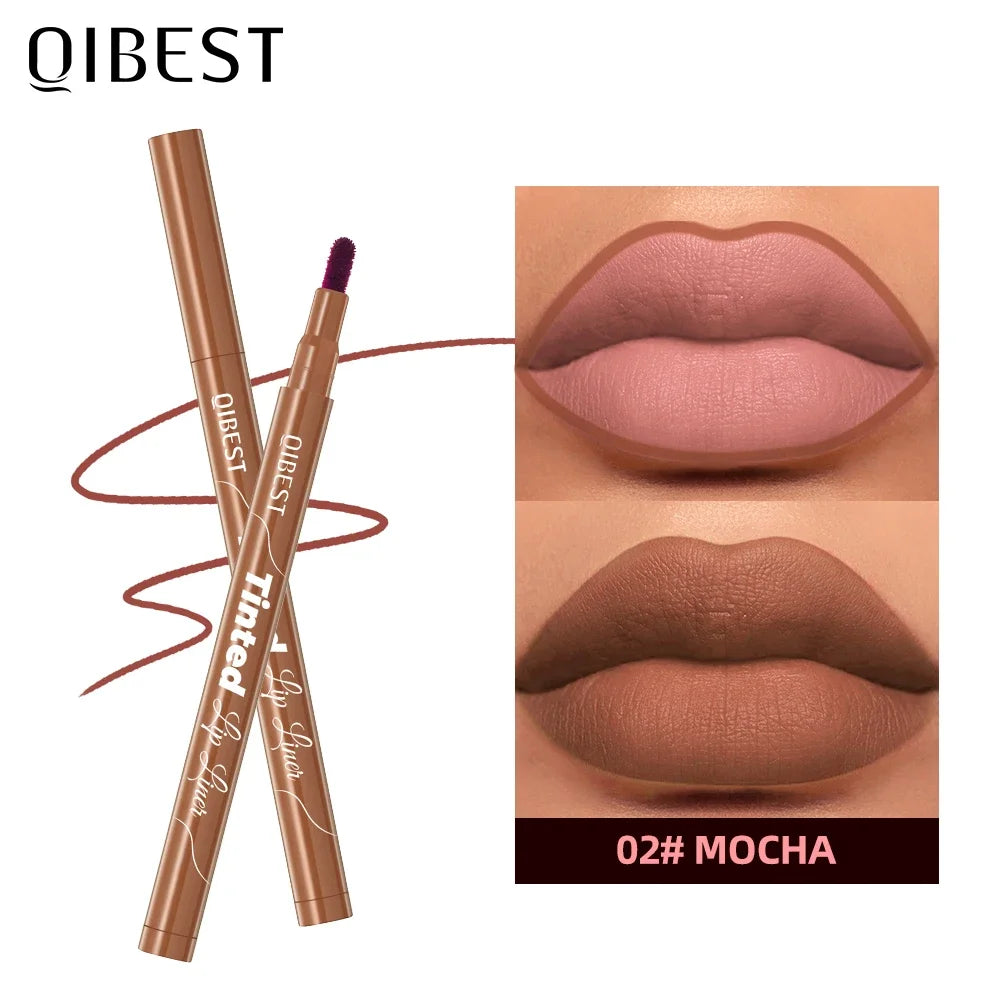 QIBEST Ultra-Precise Waterproof Lip Liner High Pigment Smooth Sweatproof Long-Lasting Wear For Perfect Lip Contour Pen Makeup Peaceful Pleasures Health and Wellness 02