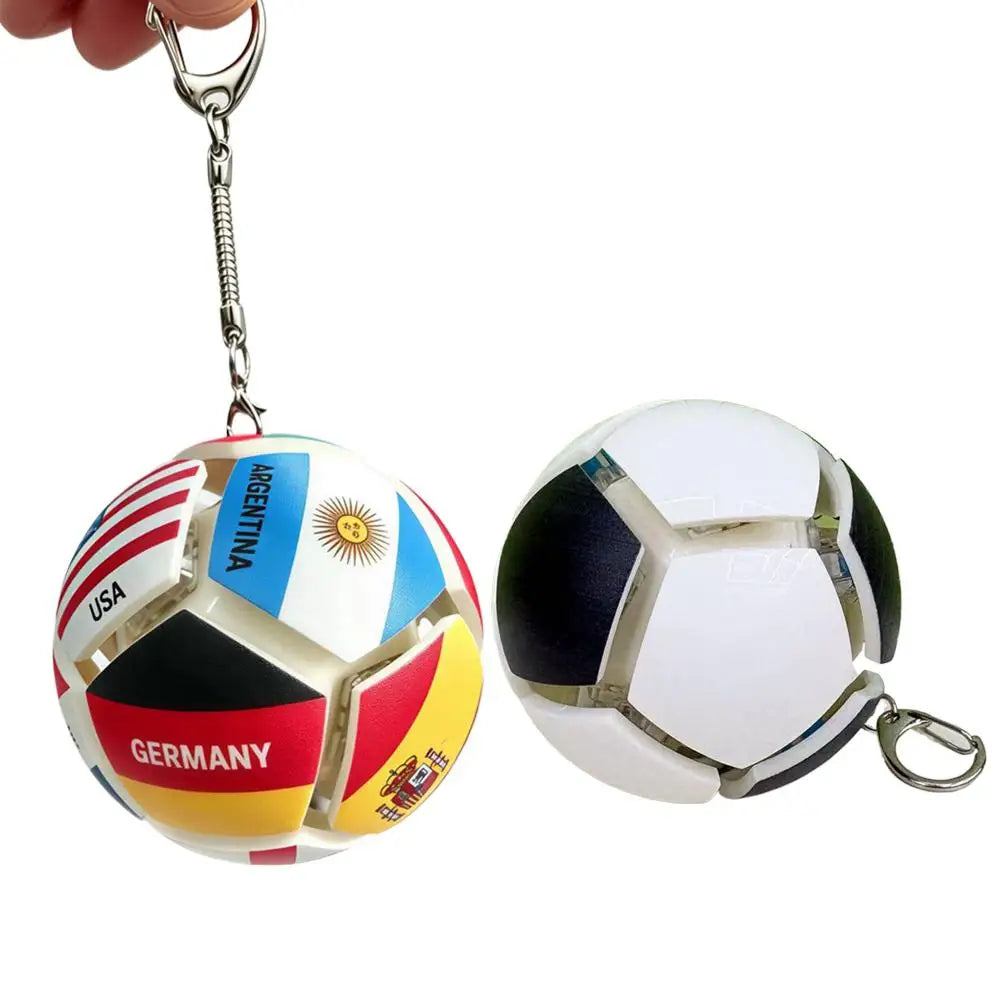 Mini Football Sensory Keychain | Squeeze Soccer Ball Fidget Toy