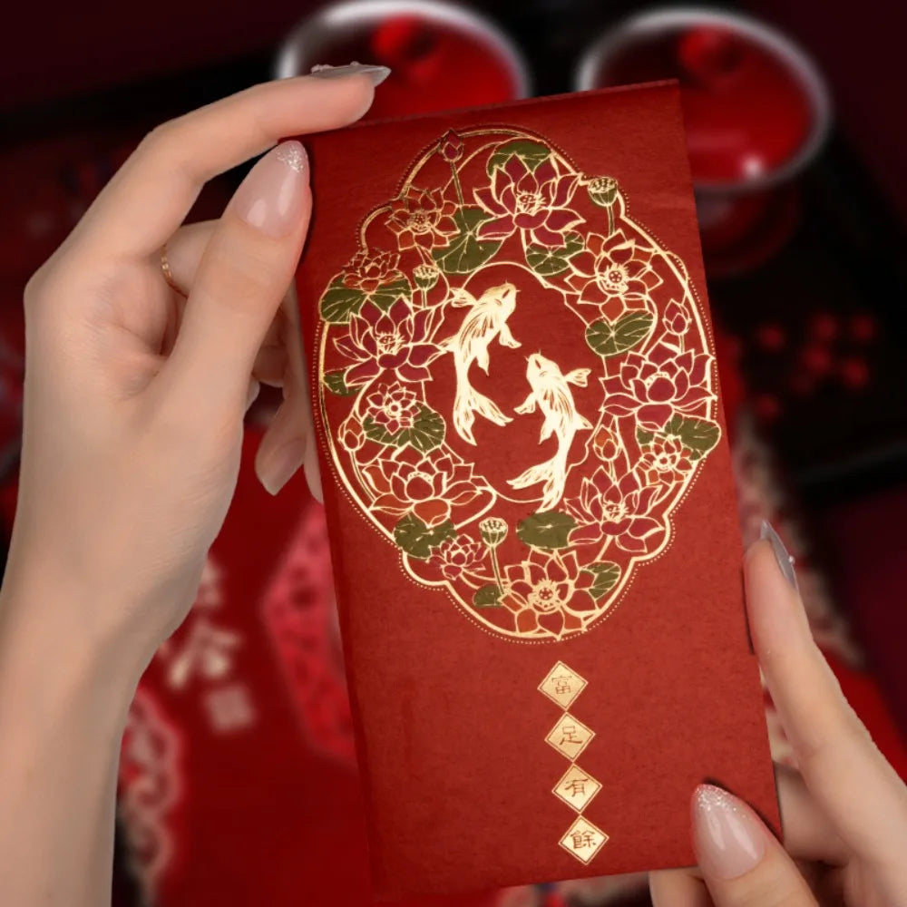 12pcs Chinese New Year Red Envelopes | Hot Stamp HongBao Gift