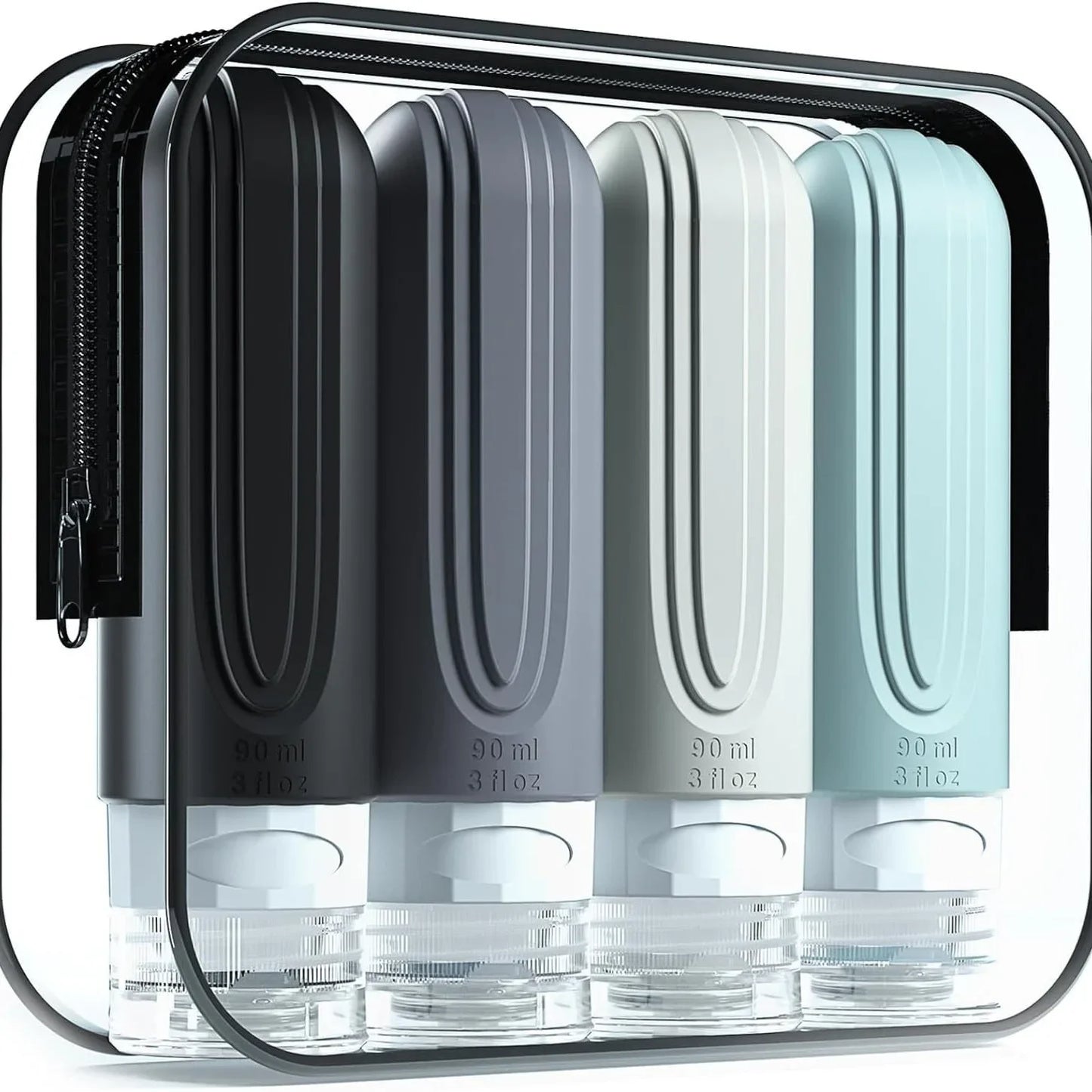 4-Pc BPA-Free Leak-Proof Travel Bottles for Toiletries