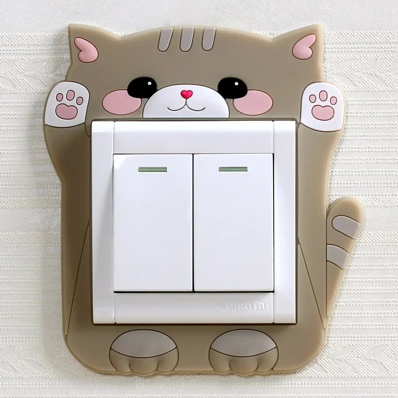 Children Bedroom Switch Stickers Home Decoration Luminous Silicone