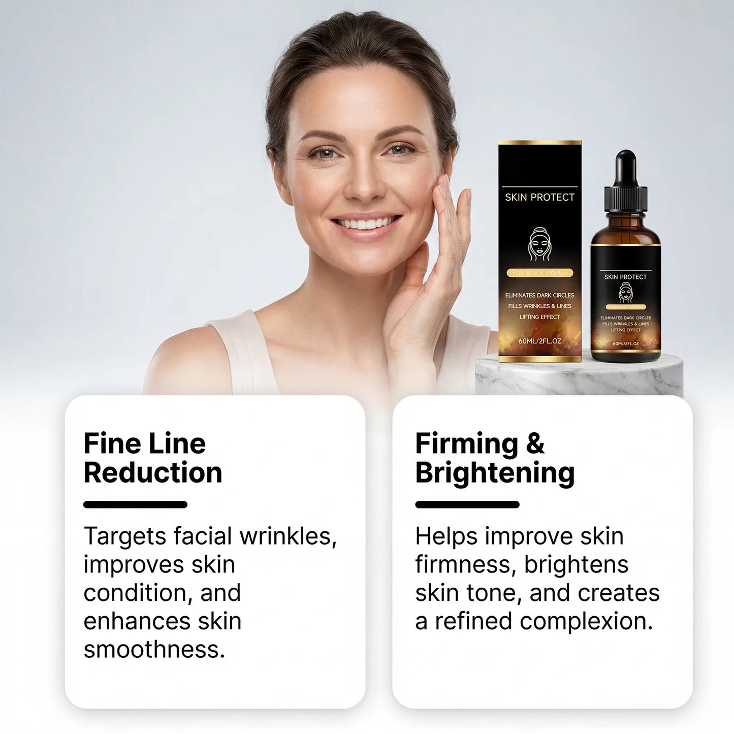 Facial Essence Deep Moisturizing Lifting Firming Skin Fade Fine Lines Dark Spot Remover Shrink Pores Relieve Dryness Skin Care Peaceful Pleasures Health and Wellness