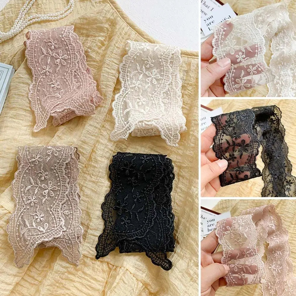 Women's Soft Lace Hair Ribbon Headband & Neck Scarf | Floral