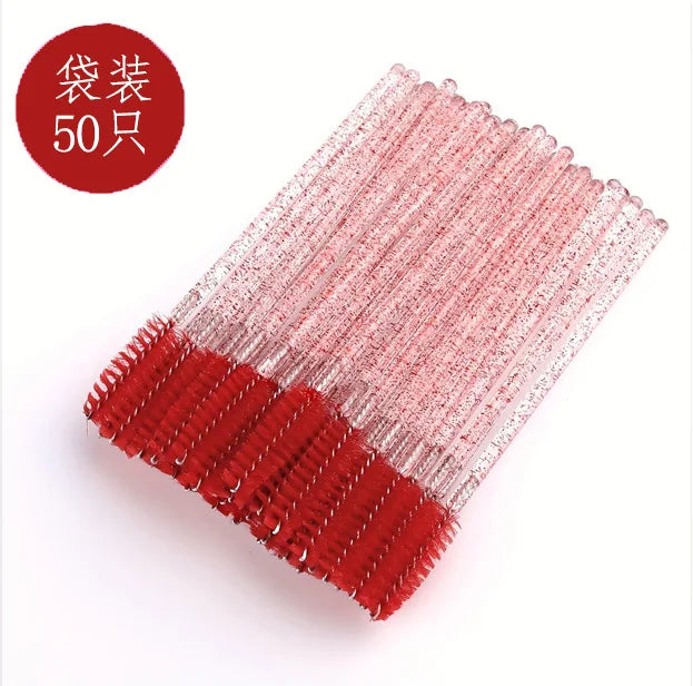 50-Pack Disposable Mascara Wands & Eyelash Extension Brush Combs