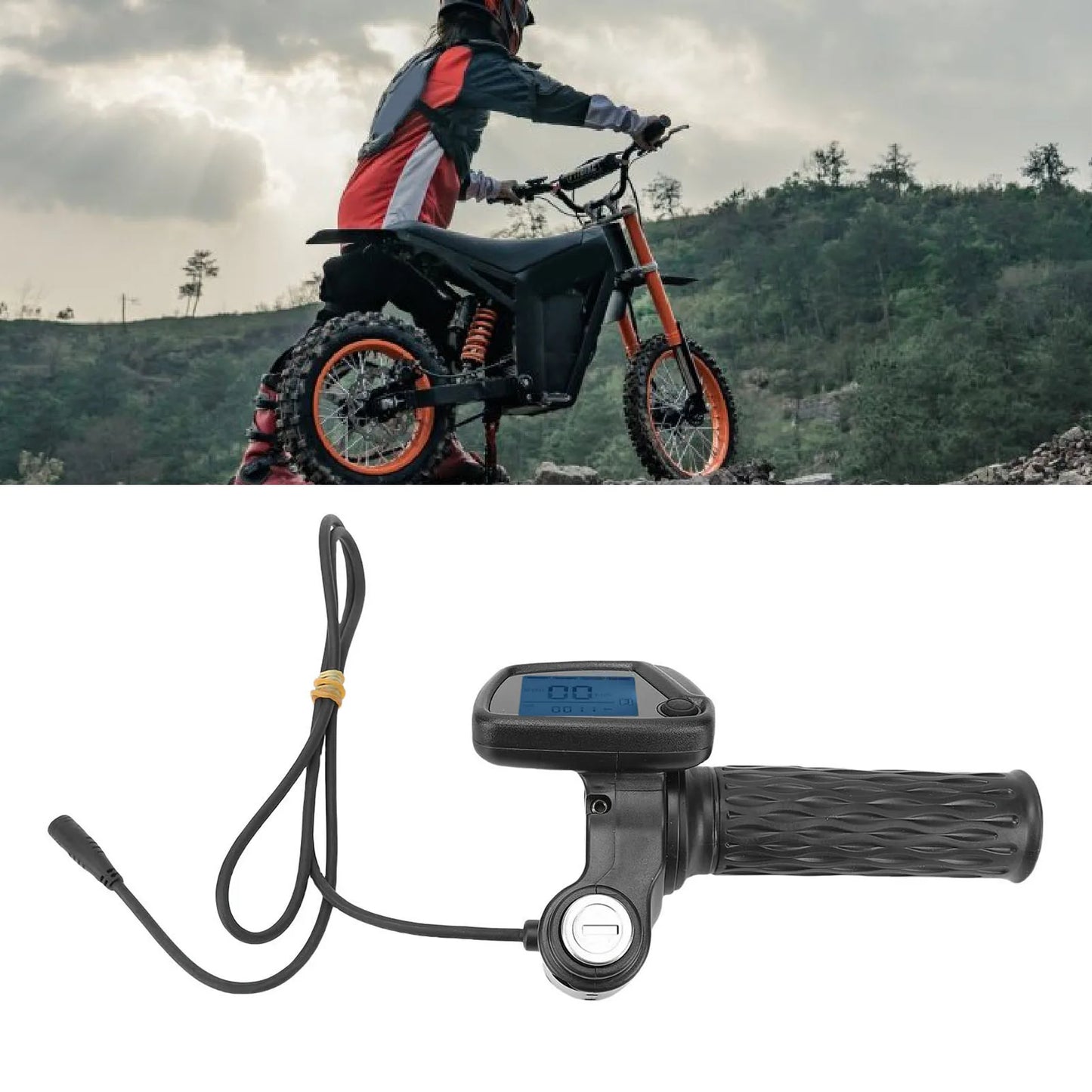 48V Twist Throttle LCD Display for Tuttio Soleil 01 & Kugoo Wish 01