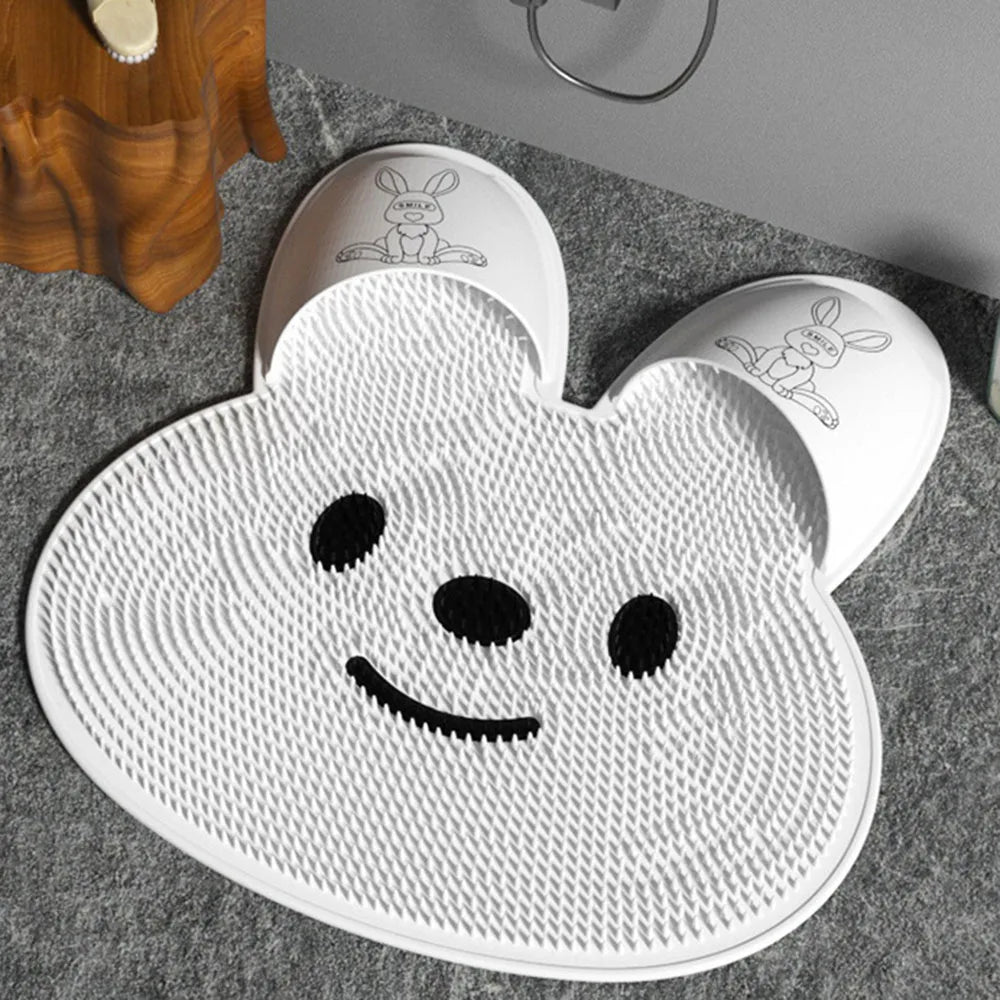 Rabbit Shape Non-Slip Shower & Bath Mat with Suction Cups