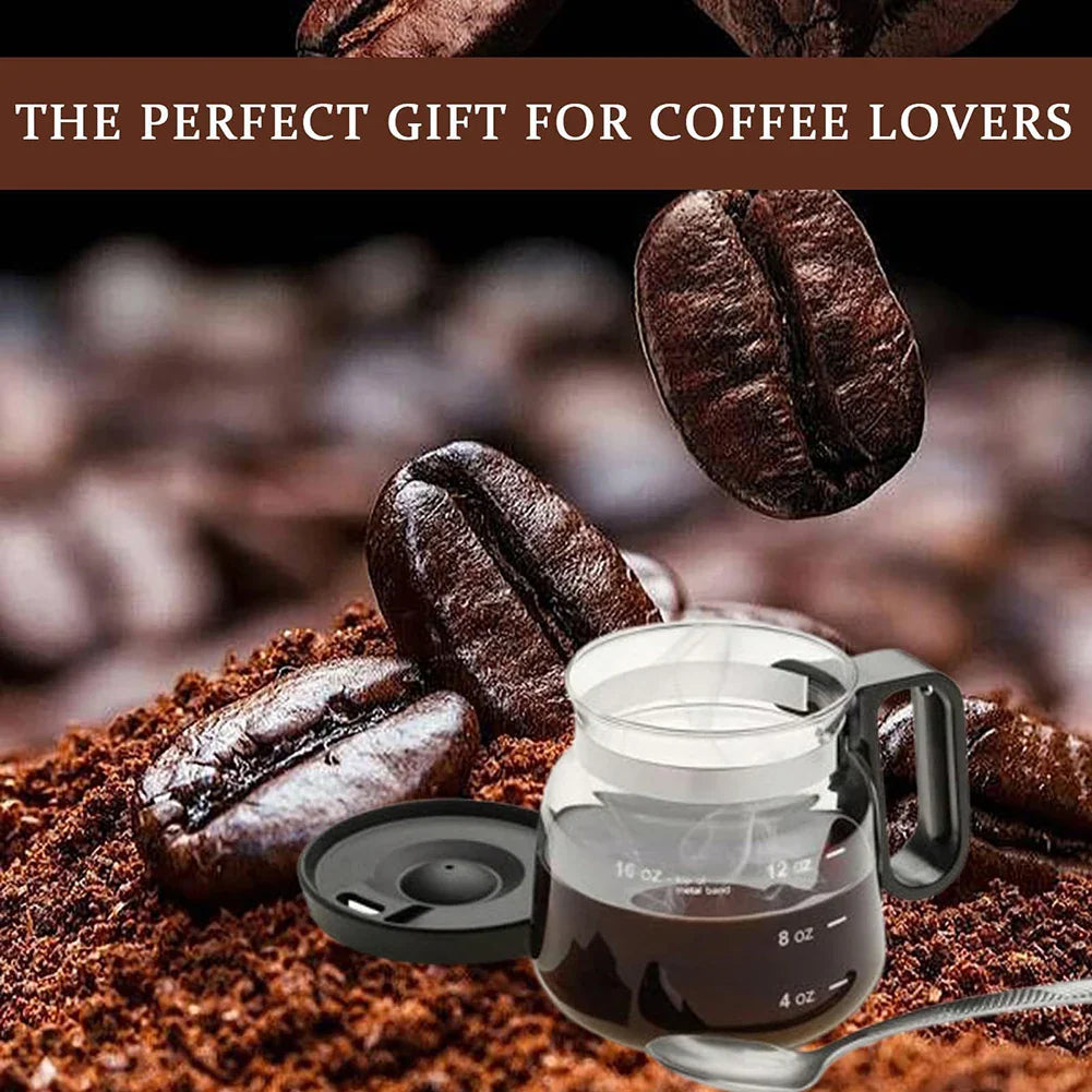 Coffee Pot Shaped Glass Mug – 16oz Borosilicate | Unique Gift