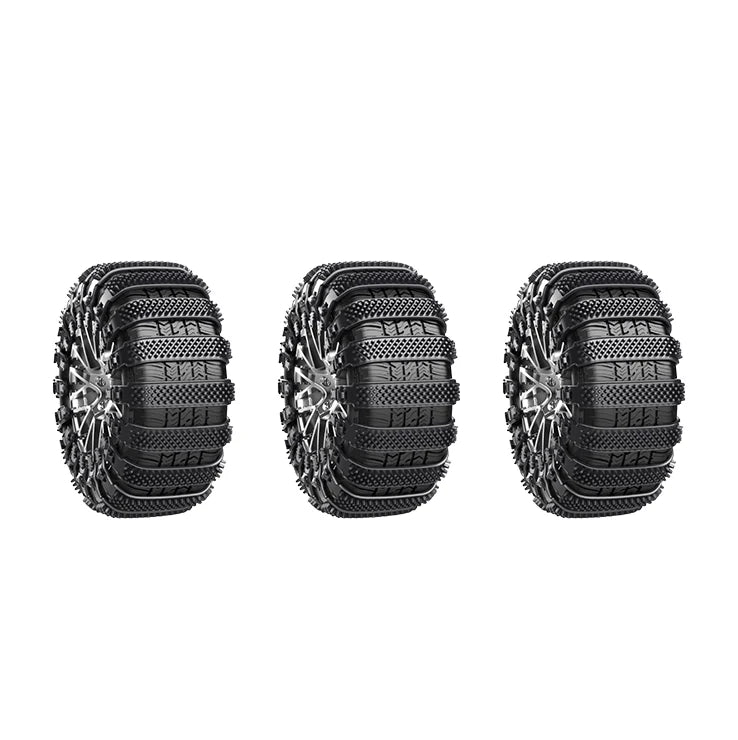 Car Snow Chains Winter Emergency Anti Slip Thickened Rubber Car Tire Anti-skid Chain General Purpose for Sedan SUV Vehicle Peaceful Pleasures Health and Wellness black 3pcs