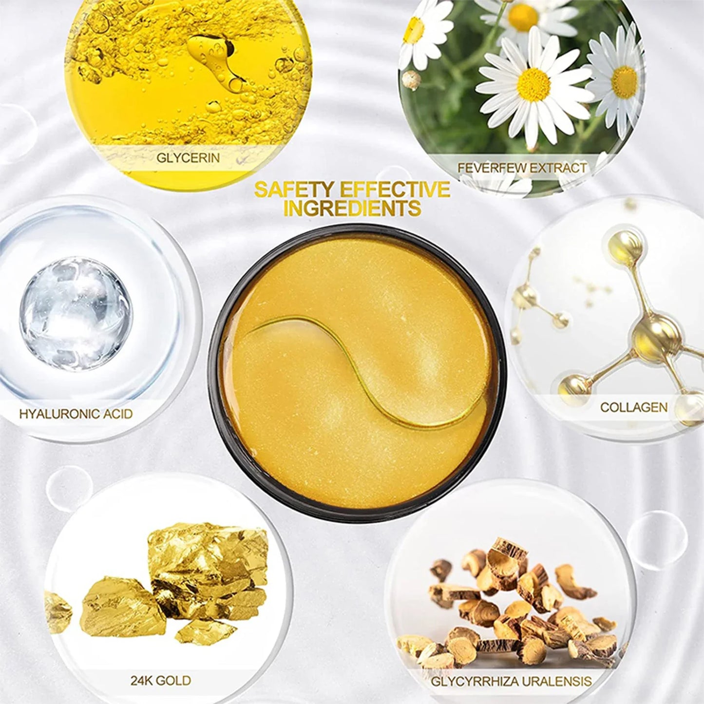 YURHERSU Golden Eye Mask Patches – Moisturizing & Firming