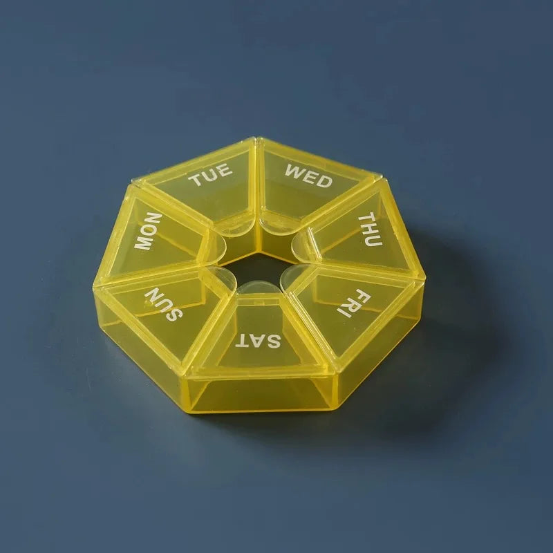 7-Day Pill Organizer Box | Portable Weekly Medicine Dispenser