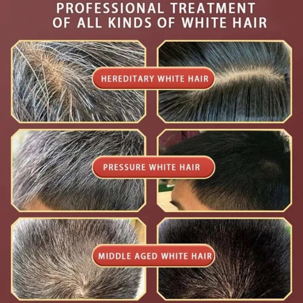 Pure Natural Herbal Hair Dye Shampoo 5 Minutes Change Hair Color Non-irritating Repair Gray White Fashion Hair Care Women Men Peaceful Pleasures Health and Wellness