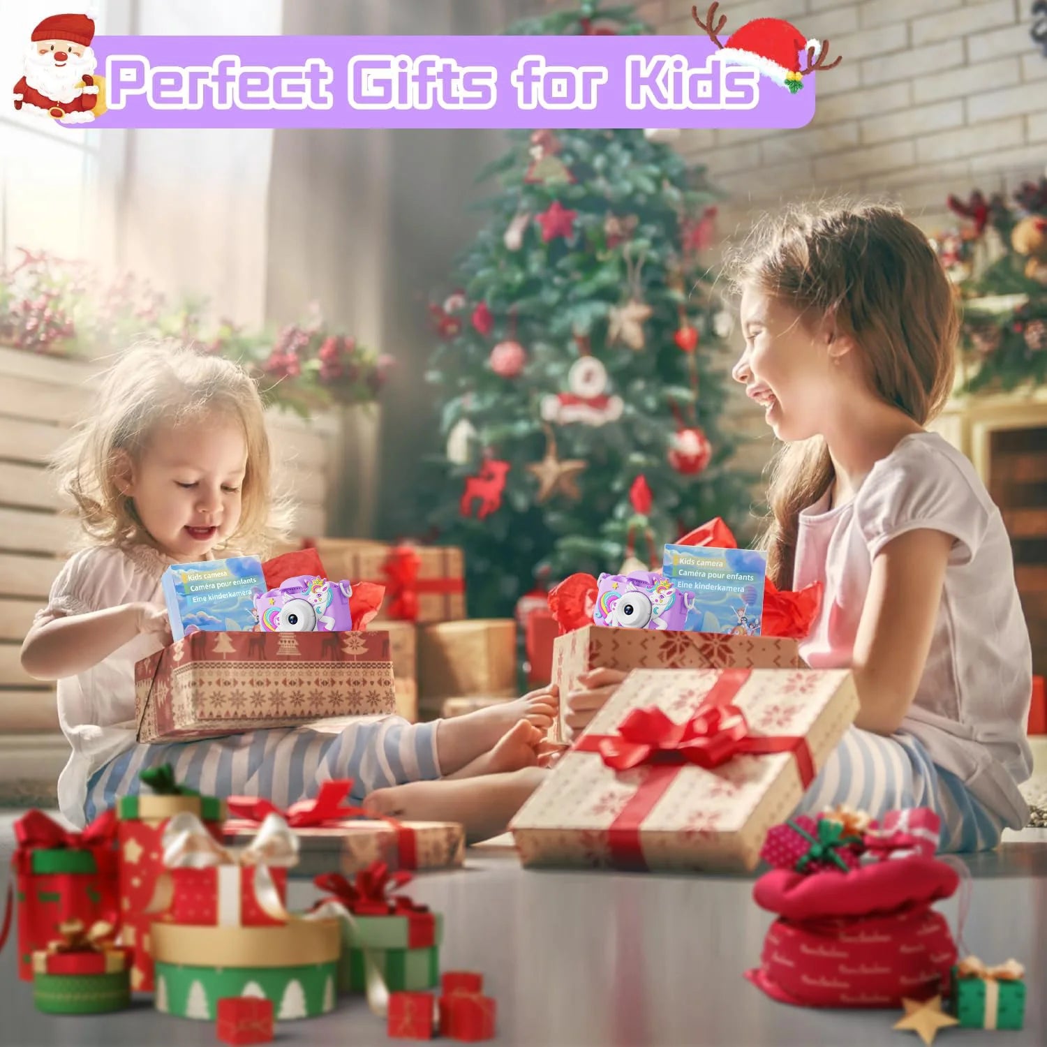Kids Camera Toys for Boys Girls Selfie HD Digital Video Shockproof Camcorder Christmas Birthday Girls 32GB Card Included Peaceful Pleasures Health and Wellness
