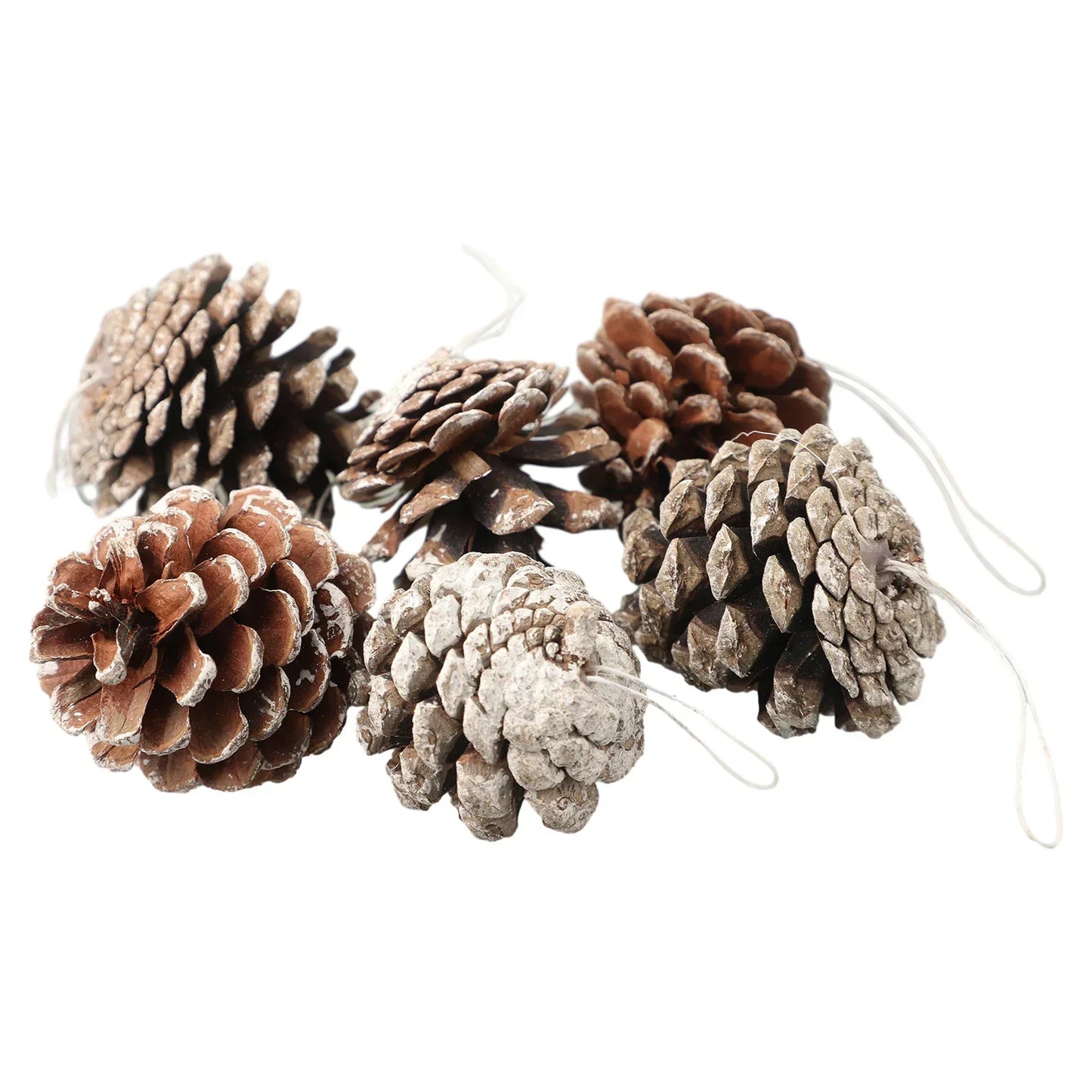 6-Pack Christmas Pine Cone Ornaments 5cm | Wreath & Tree Decor