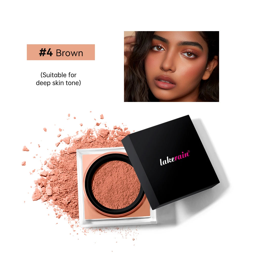 Loose Baking and Setting Powder Cosmetics Long Lasting Oil Control Natural Face Matte Waterproof BrighTening Loose Powder Peaceful Pleasures Health and Wellness 4Brown