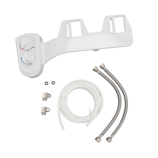 Bidet Attachment Self Cleaning Easy Installation Movable Nozzle Non Electric Hygienic Toilet Bidet for Bathroom Peaceful Pleasures Health and Wellness Default Title