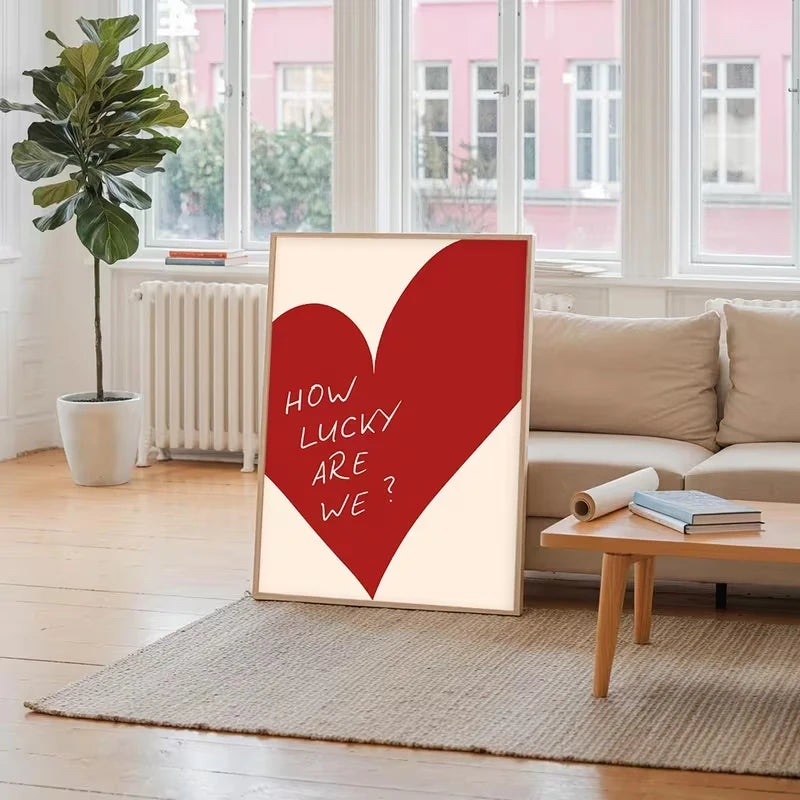 Romantic Heart Canvas Wall Art Print | Home Decor Poster
