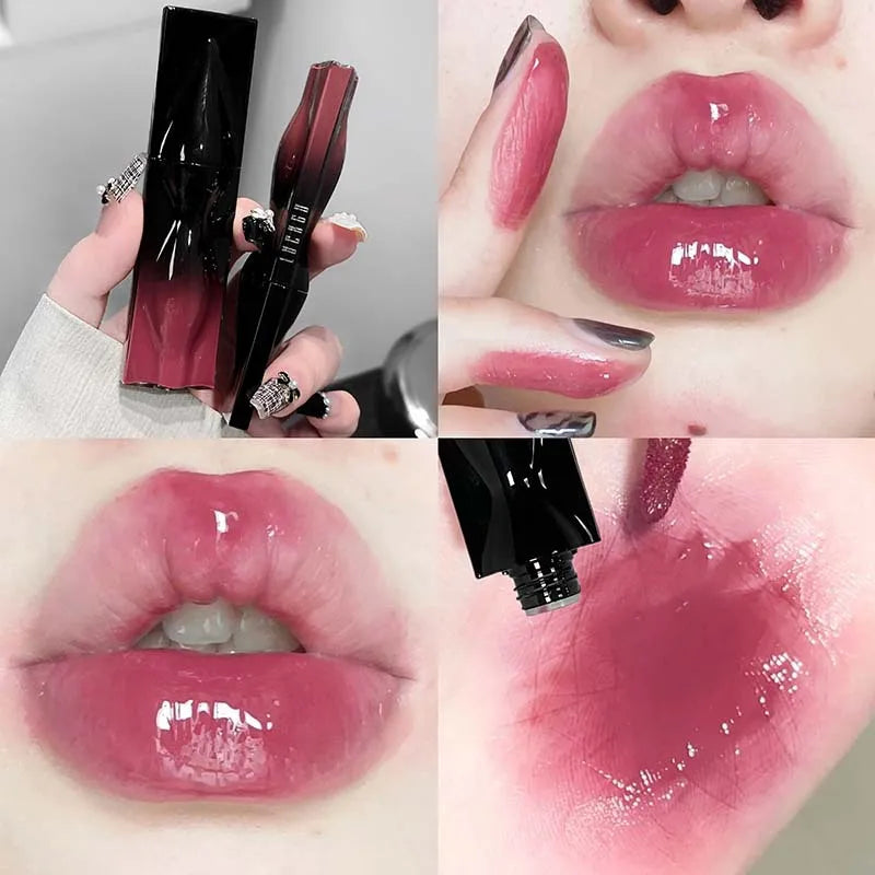 Jelly Lip Gloss Mirror Glaze | Moisturizing Nude & Berry Tint