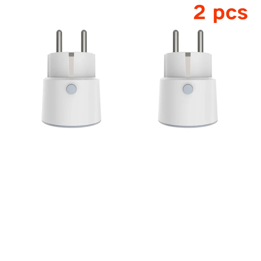 TUYA Smart Plug Matter Wi-Fi Socket 16A Smart Timer Outlet Power Monitor Support Homekit Work With Google Home Alexa Peaceful Pleasures Health and Wellness 2 Pcs