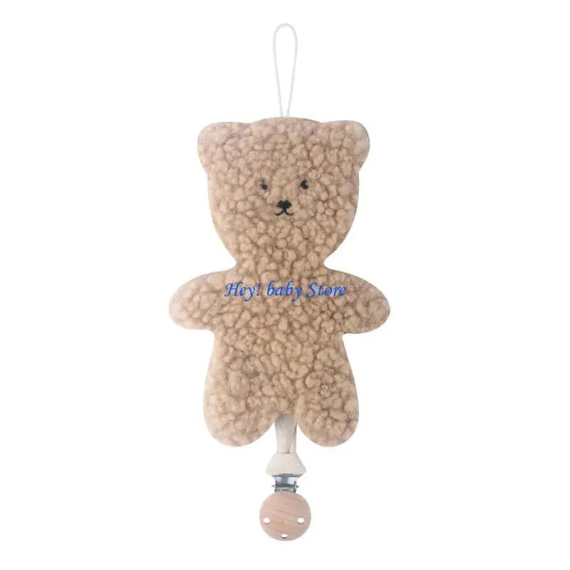 Handmade Bear Baby Pacifier Clip | Newborn Teether & Gift
