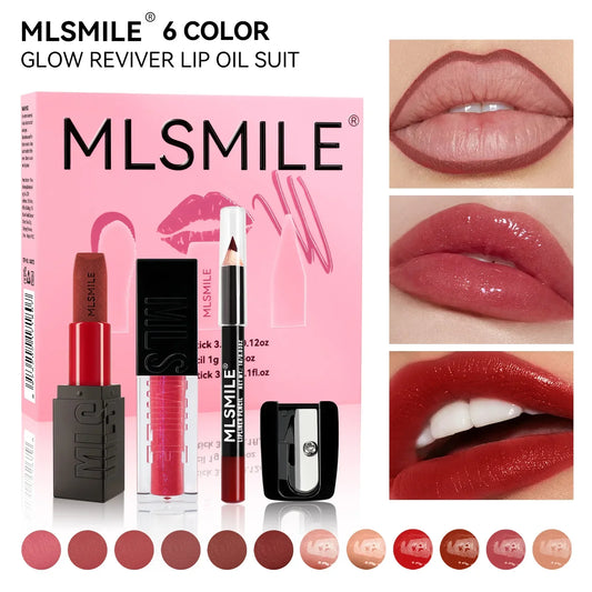 MLSMILE Matte Lipstick Set – Velvet Lip Glaze & Liner Kit Lip Makeup Kit Oasis Select