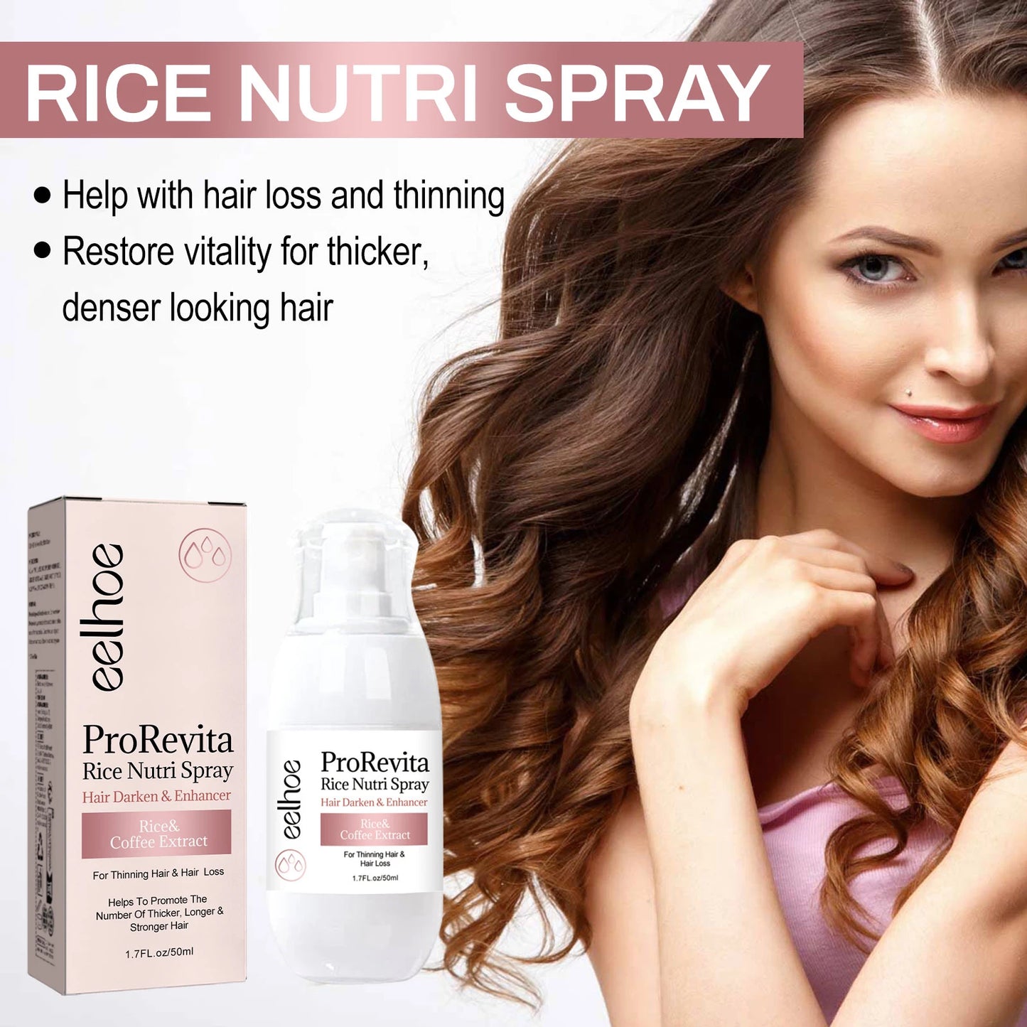 Rice Hair Care Spray Promote Hair Growth Repair Damaged Hair Strengthens Hair Fibers Reduces Hair Loss Breakage Rice Nutri Spray Peaceful Pleasures Health and Wellness