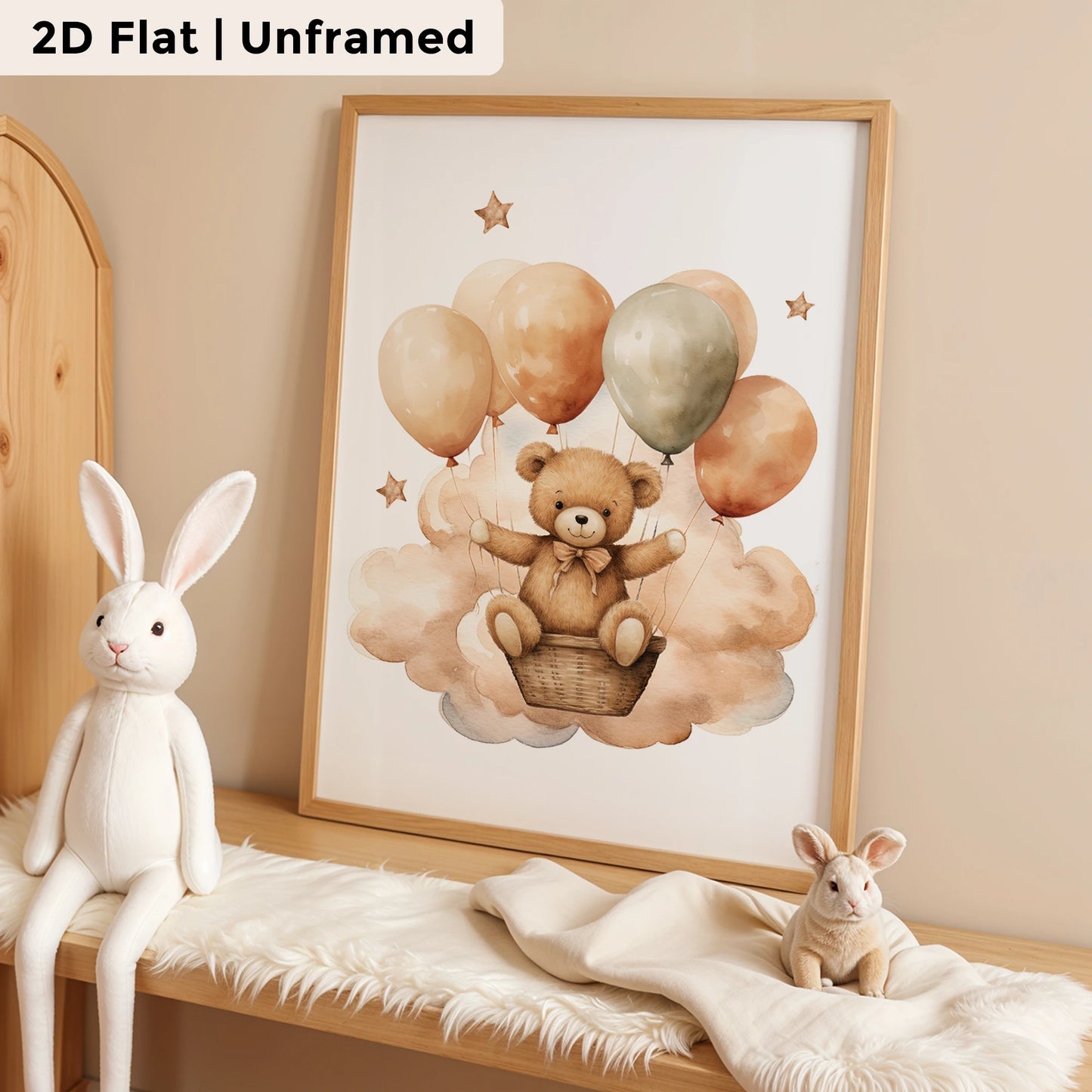 3-Piece Yellow Balloon Canvas Wall Art | Kids Room Decor Print