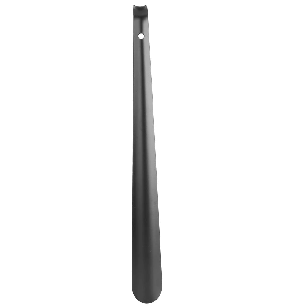 Shoe Helper Portable Stainless Steel Travel Shoe Horn Long Handle Black 42cm for Home for Travel Peaceful Pleasures Health and Wellness